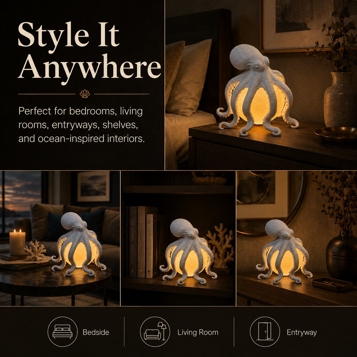 Last Day 49 % OFF✨Sculptural Ocean-Inspired Accent Light