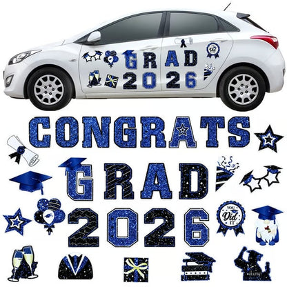 🎓 2026 Grad Car Magnets 🧲 – 30-Piece Set for Celebration Decor (Cars, Fridges & More) 🎁Buy 2 Free Shipping