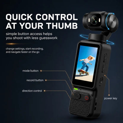 2026 4K Vlog Camera Pocket Stabilized Video Camera