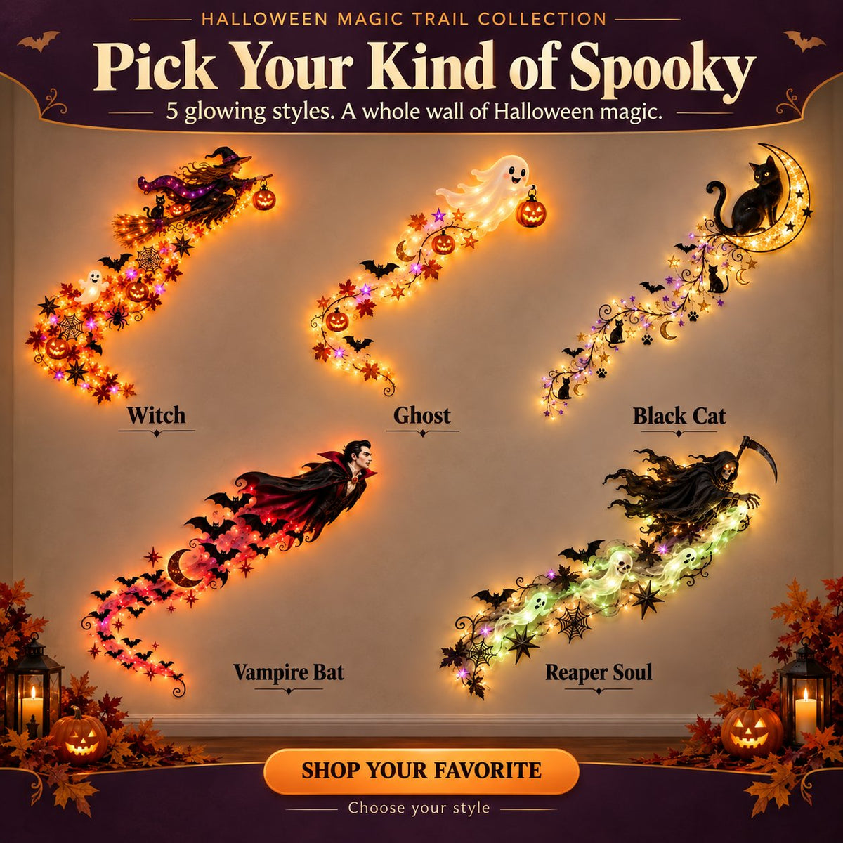 🎃 Halloween Magic Trail Wall Light Collection