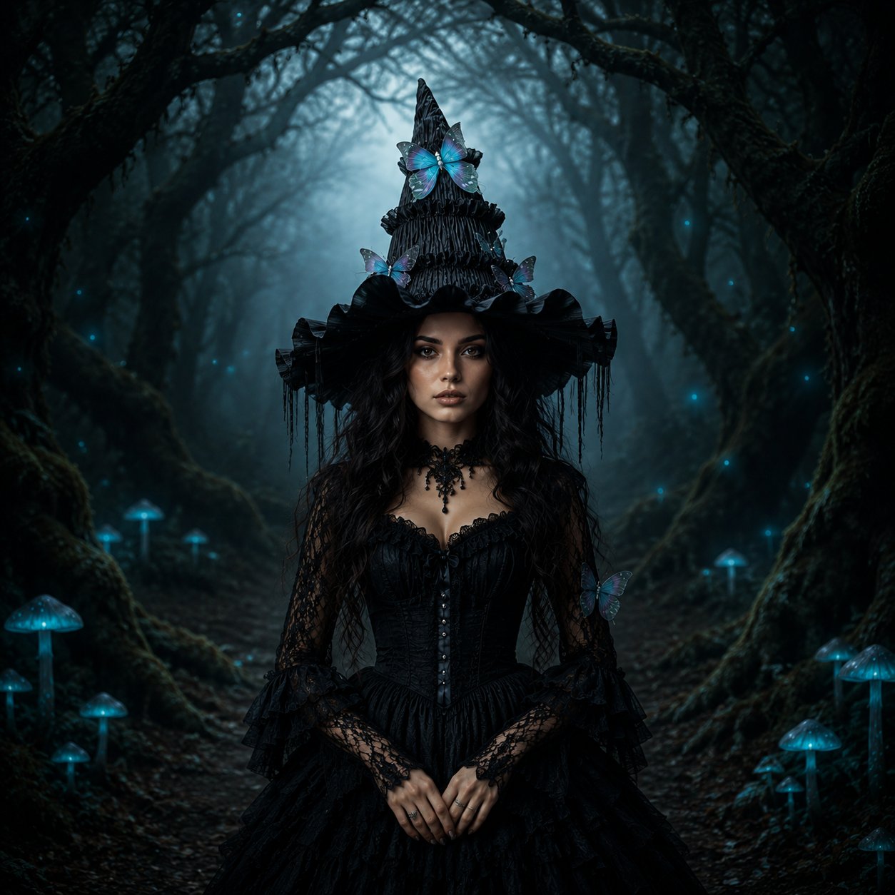 🦋 🧙Mystical Butterfly Witch Hat – 🖤Enchant Your Halloween Look(📦Buy 2 Free Shipping)