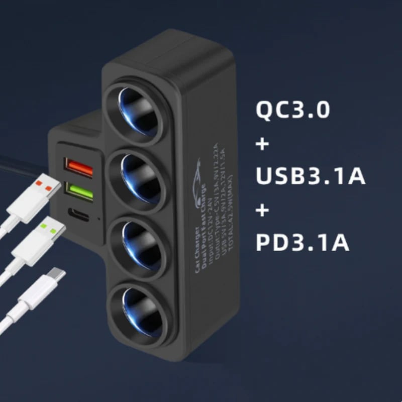 🔥Hot Sale Offers-7-in-1 Cigarette Lighter Adapter