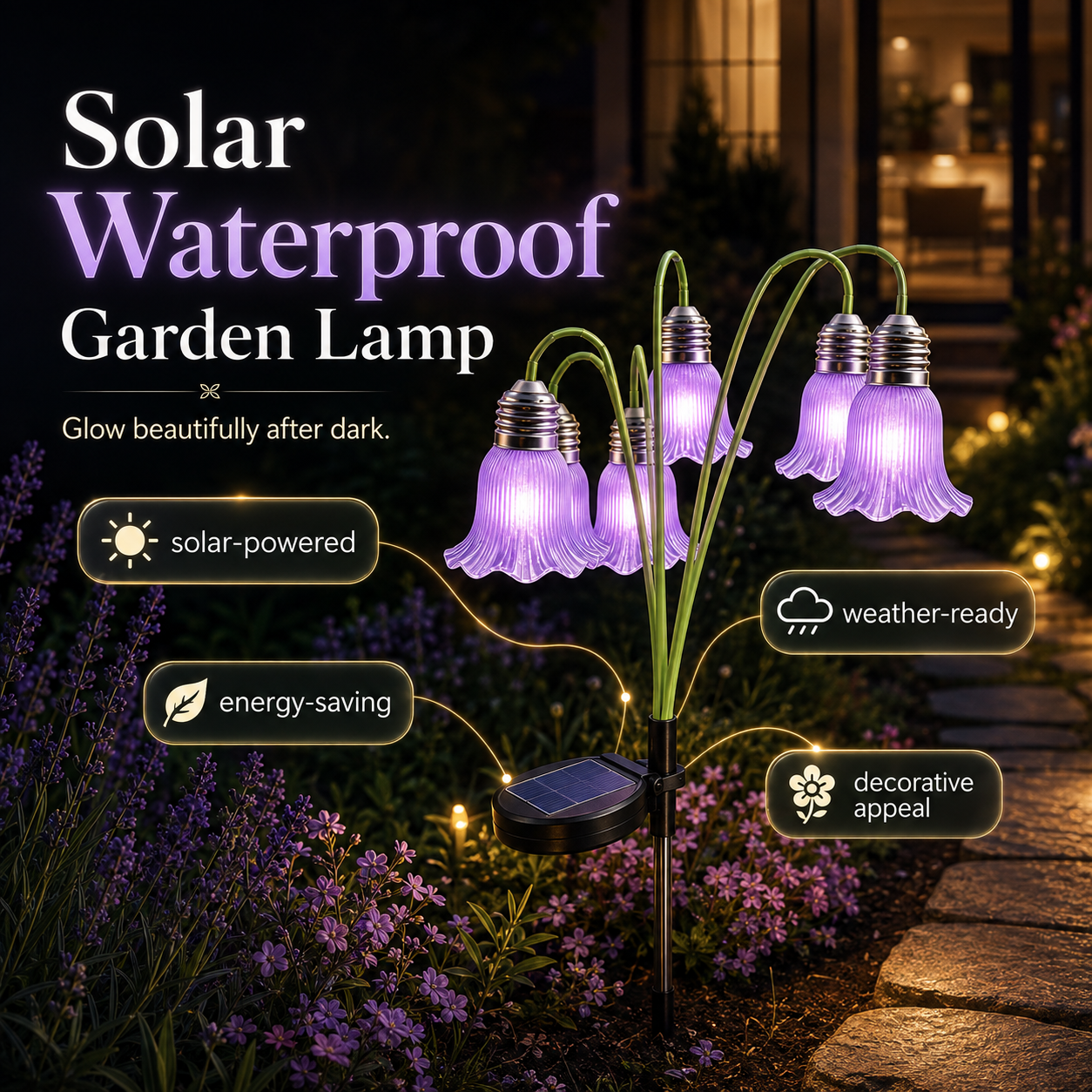🔥 LAST DAY 49% OFF🔥Solar Flower Lights Outdoor Garden Decorations🌸