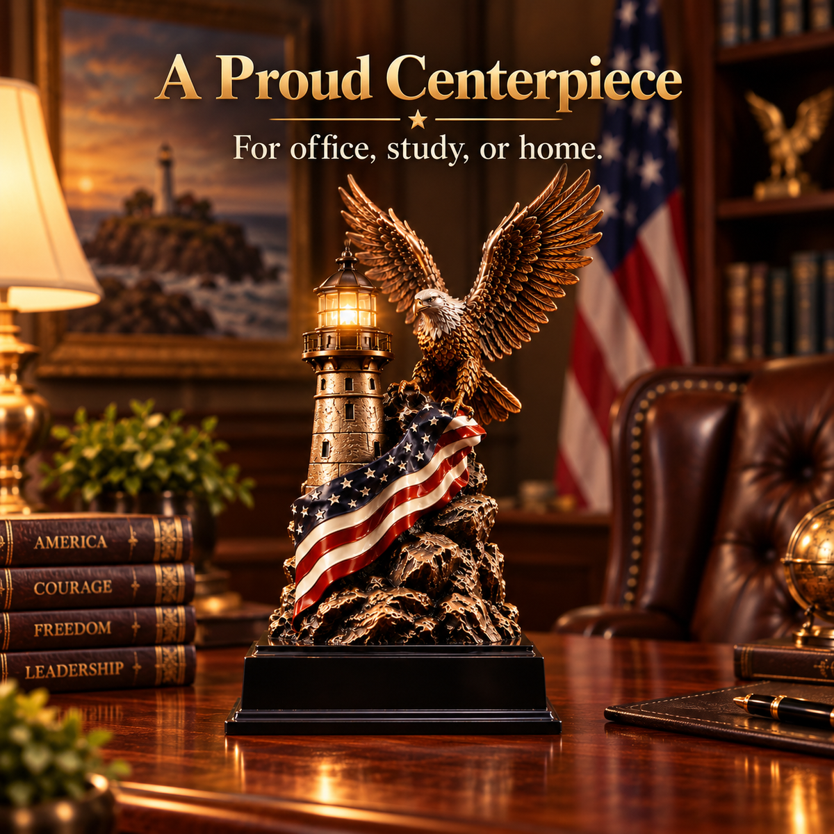 🦅🇺🇸 Liberty Lighthouse™ – Lighted American Eagle Decor