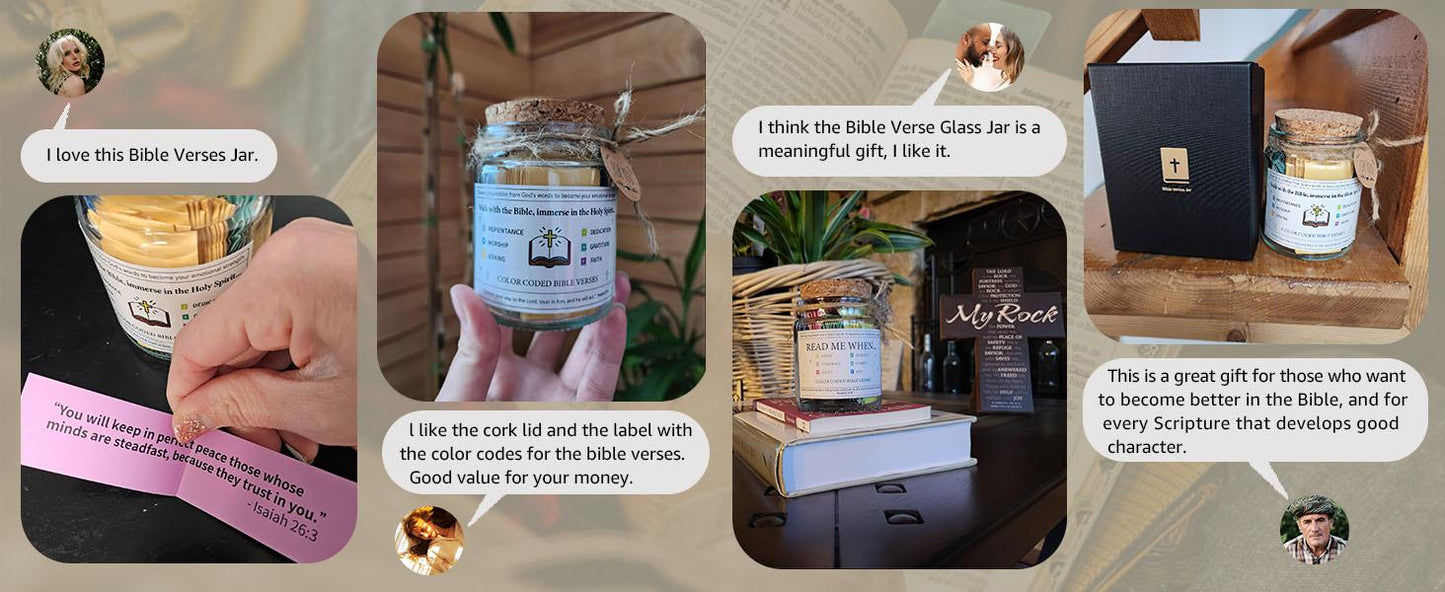 ✝️ Bible Verse Jar • Divine Encouragement for Every Moment ✨ Handmade 90 Day Bible Verses Jar