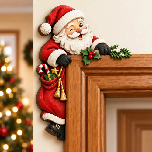 🎅 49% OFF | Christmas Door Frame Corner Decor – A Fun Holiday Surprise 🎄