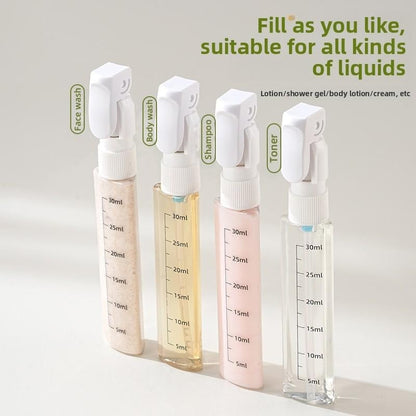💖Hot 48% OFF🌹4-in-1 Portable Cosmetic & Shampoo Dispenser – Compact Travel Storage Bottle✈️