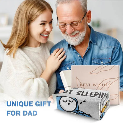 🔥Father’s Day 60% Off🔥Dad Is Not Sleeping Funny Flannel Blanket