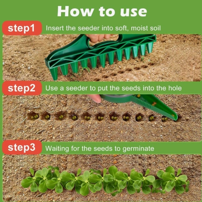 Transform Your Garden🌱 - ✨Professional Garden Dibber – Effortless Seed Planting Tool