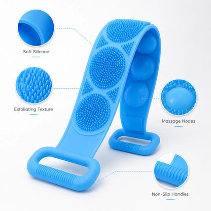 🛁Summer Limited-Time 50% OFF 💦Double-Sided Silicone Back Scrubber-Easily exfoliate dead skin