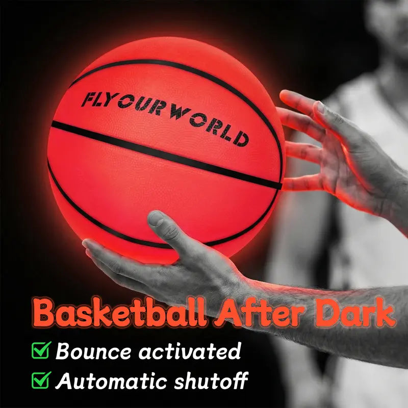 🏀Light Up LED Glow-in-the-Dark Basketball – Lights Out, Game On!