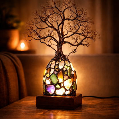 ✨ Bring Positive Energy & Peace Into Your Home With This Stunning Crystal Tree Lamp