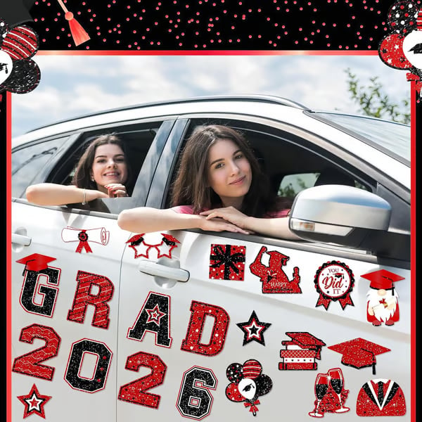 🎓 2026 Grad Car Magnets 🧲 – 30-Piece Set for Celebration Decor (Cars, Fridges & More) 🎁Buy 2 Free Shipping