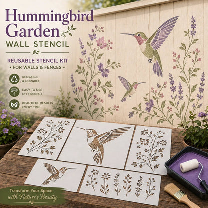 🌿 Garden Wall StencilTM Collection | 9 Reusable Mural Designs for Walls, Fences, Porches & Creative Outdoor Makeovers 🎨✨