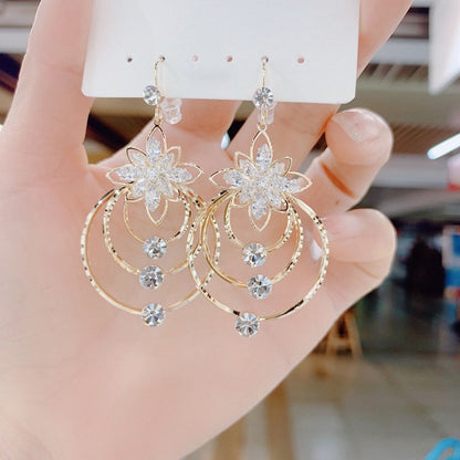 Mother's Day Gifts 2026 🔥Geometric multi-layered circle flower earrings