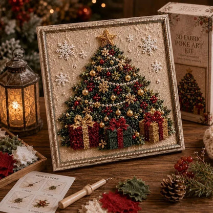 🎄 3D Christmas Fabric Poke Art Kit