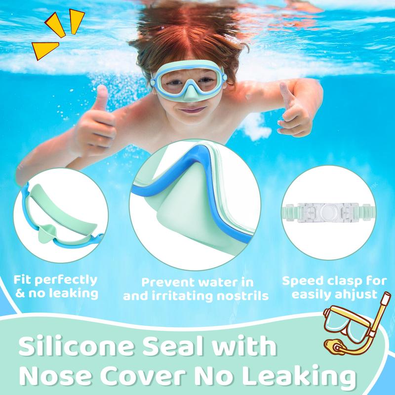 🏊‍♀️Summer is coming🏊‍♀️-HD children's large frame waterproof and anti-fog swimming goggles