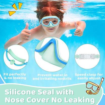🏊‍♀️Summer is coming🏊‍♀️-HD children's large frame waterproof and anti-fog swimming goggles