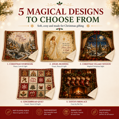 🎄 Christmas Magic Throw Blanket™ – Cozy Holiday Fleece Blanket
