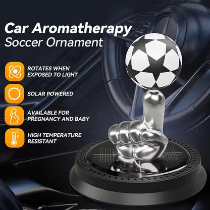 ⚽🚗Solar Rotating Football Car Air Freshener & Aromatherapy Diffuser