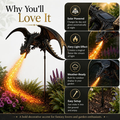🔥🐲Solar Dragon Fire Garden Light
