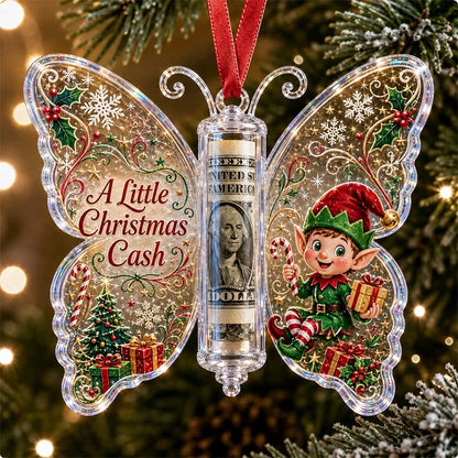 🦋💵 Christmas Cash Gift Butterfly Ornament – Holiday Money Holder Keepsake 🎄✨