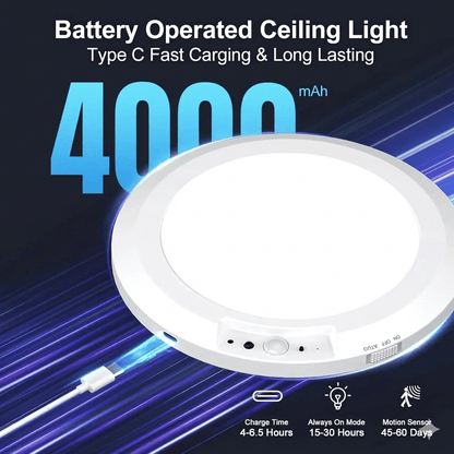 💡 Rechargeable Motion Sensor Ceiling Light with Remote – Limited Time 50% OFF