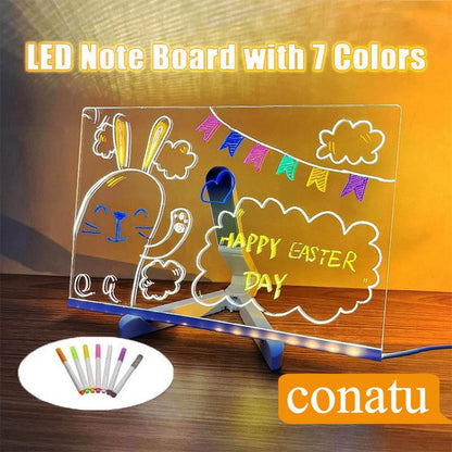 🔥Last Day 49% OFF🔥 - 🎁Creative Rewritable Acrylic LED Message Board - (come with 7 Pens)🎨