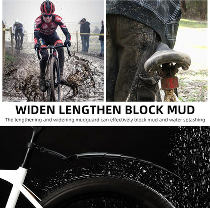 🚲 ROCKBROS Retractable Bike Mudguards - Adjustable Fender Set for MTB & Road Bikes - Instant Mud & Splash Protection