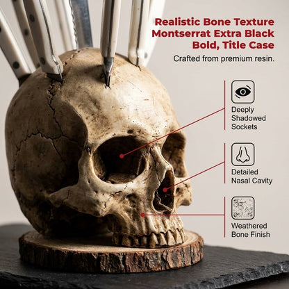 ☠️ Gothic Skull Knife Holder