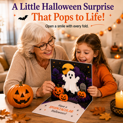 👻 Halloween 3D Pop-Up Greeting Card – A Spooky Surprise for Someone Special 🎃