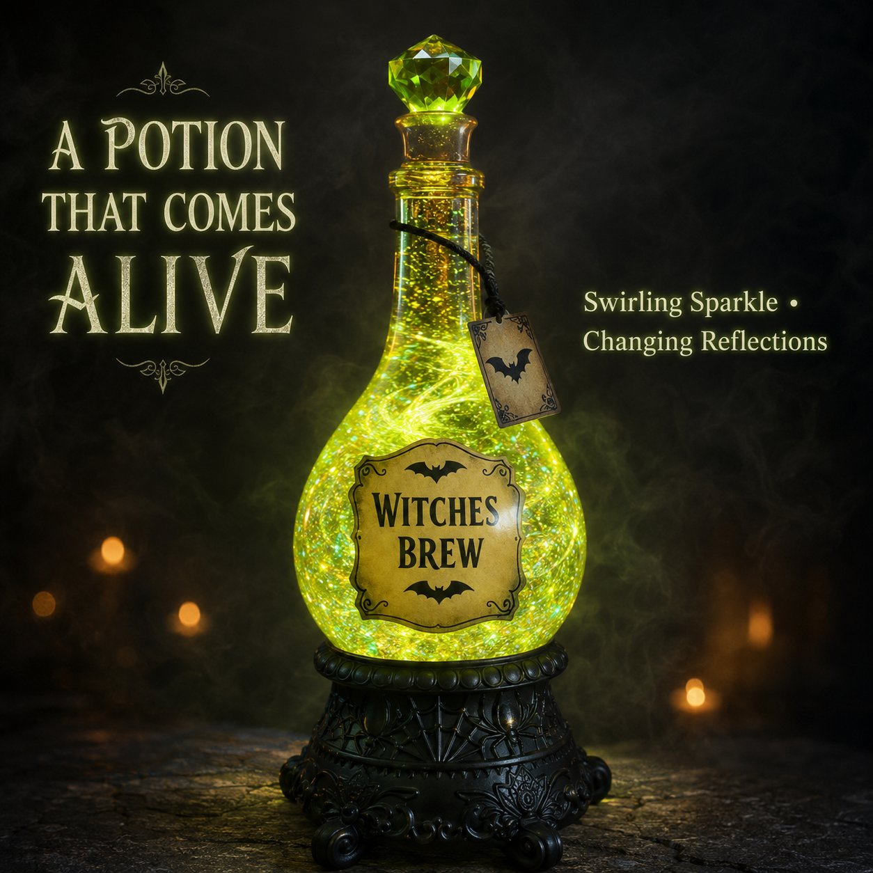 🔥Last Day 49% OFF 🧙✨Lighted Witches’ Brew Poison Bottle Glitter Globe