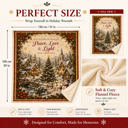 🎄 Christmas Magic Throw Blanket™ – Cozy Holiday Fleece Blanket