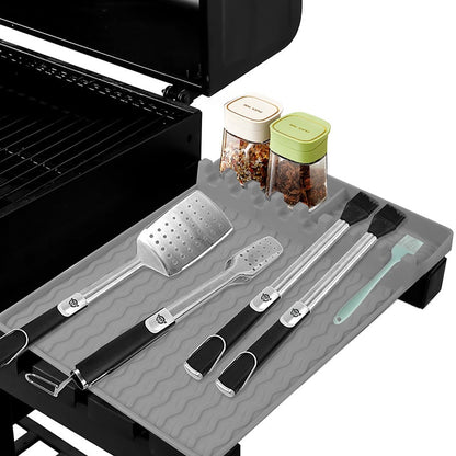 🔥 Silicone BBQ Side Shelf Mat — Keep Tools Clean & Close