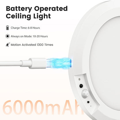 ✨Dimmable rechargeable ceiling light with motion sensor – magnetic & wireless✨