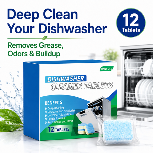 💦 Dishwasher Cleaner Tablets — Deep Clean Made Easy🛒