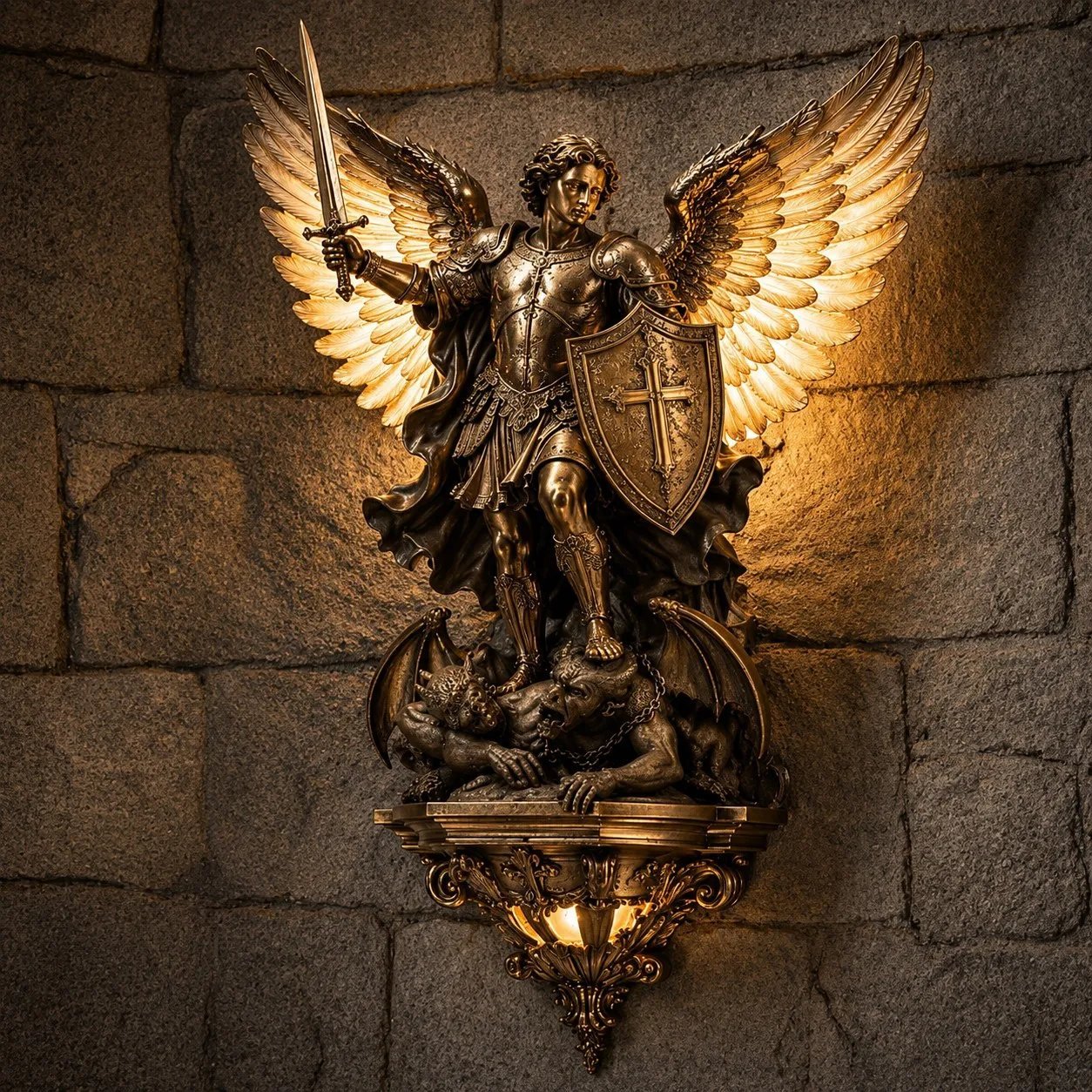 🔥 Last Day 49% OFF🕊️St. Michael Guardian Angel Wall Light✨