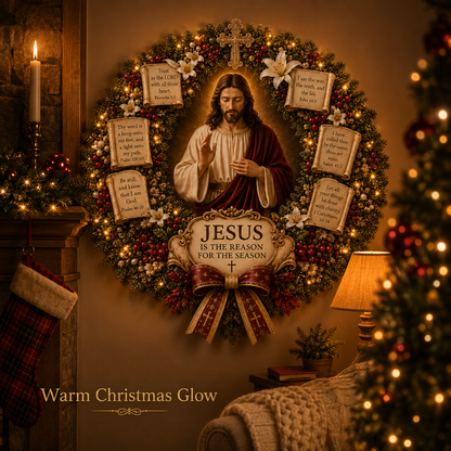🔥Hot Sale 40% OFF✝️ Jesus Blessing Christmas Wreath