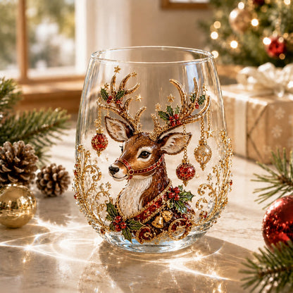 🎄LAST DAY 50% OFF✨ 3D Christmas Glass Art Cup