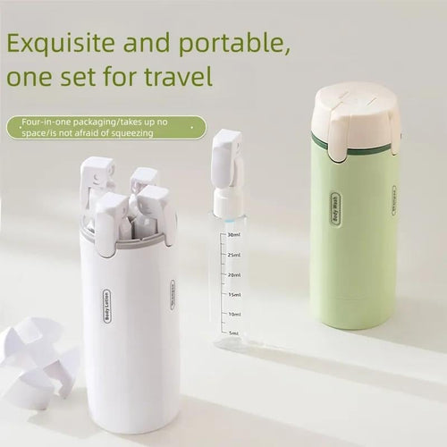 💖Hot 48% OFF🌹4-in-1 Portable Cosmetic & Shampoo Dispenser – Compact Travel Storage Bottle✈️