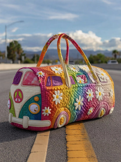 ✨🎒Hippie Van Quilted Duffle Bag