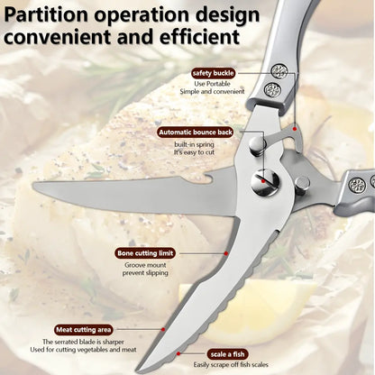 🔥LAST DAY 49% OFF🔥Stainless Steel Bone-Cut Kitchen Scissors