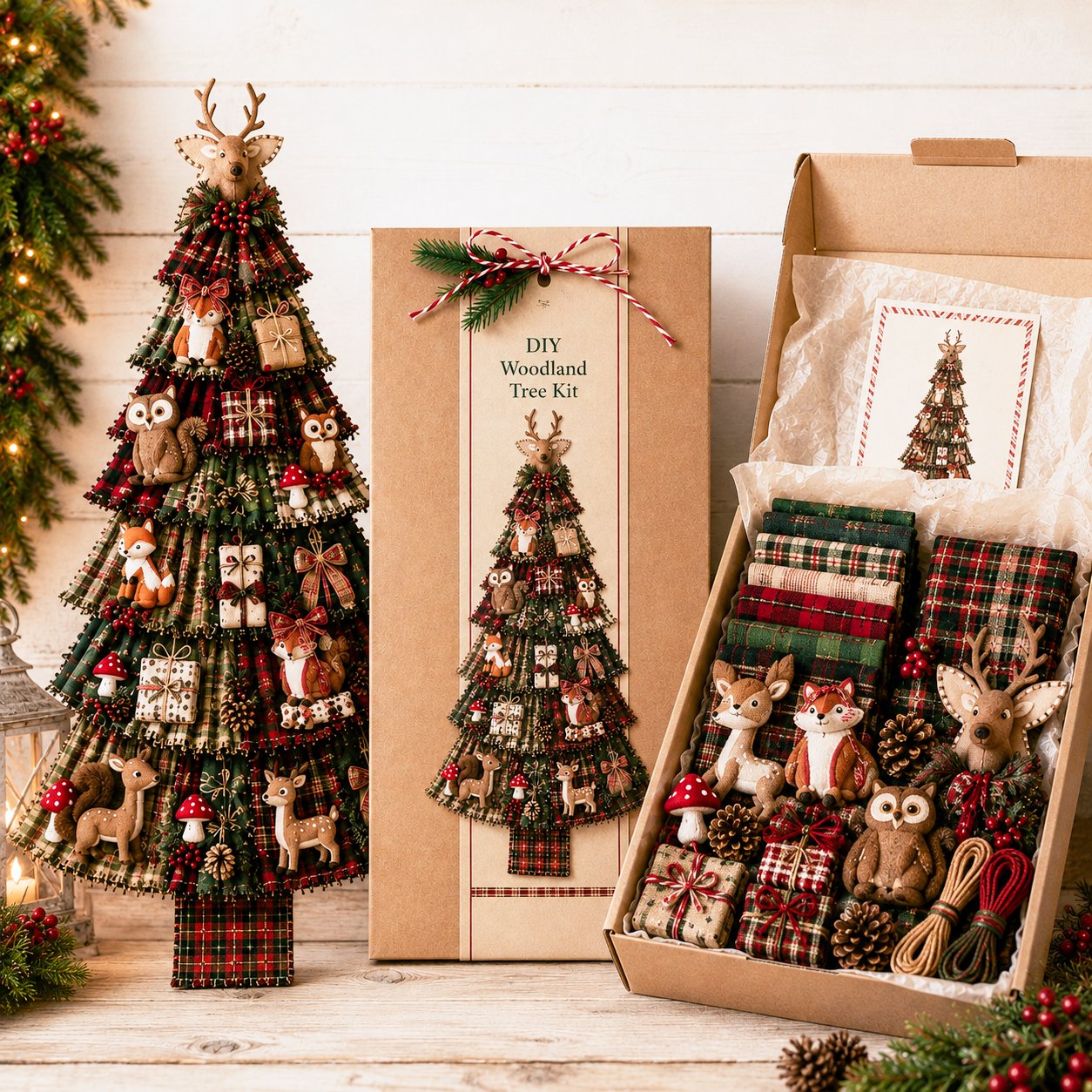 🎄Beginner-Friendly DIY Oversized Patchwork Christmas Tree Door Hanging Kit