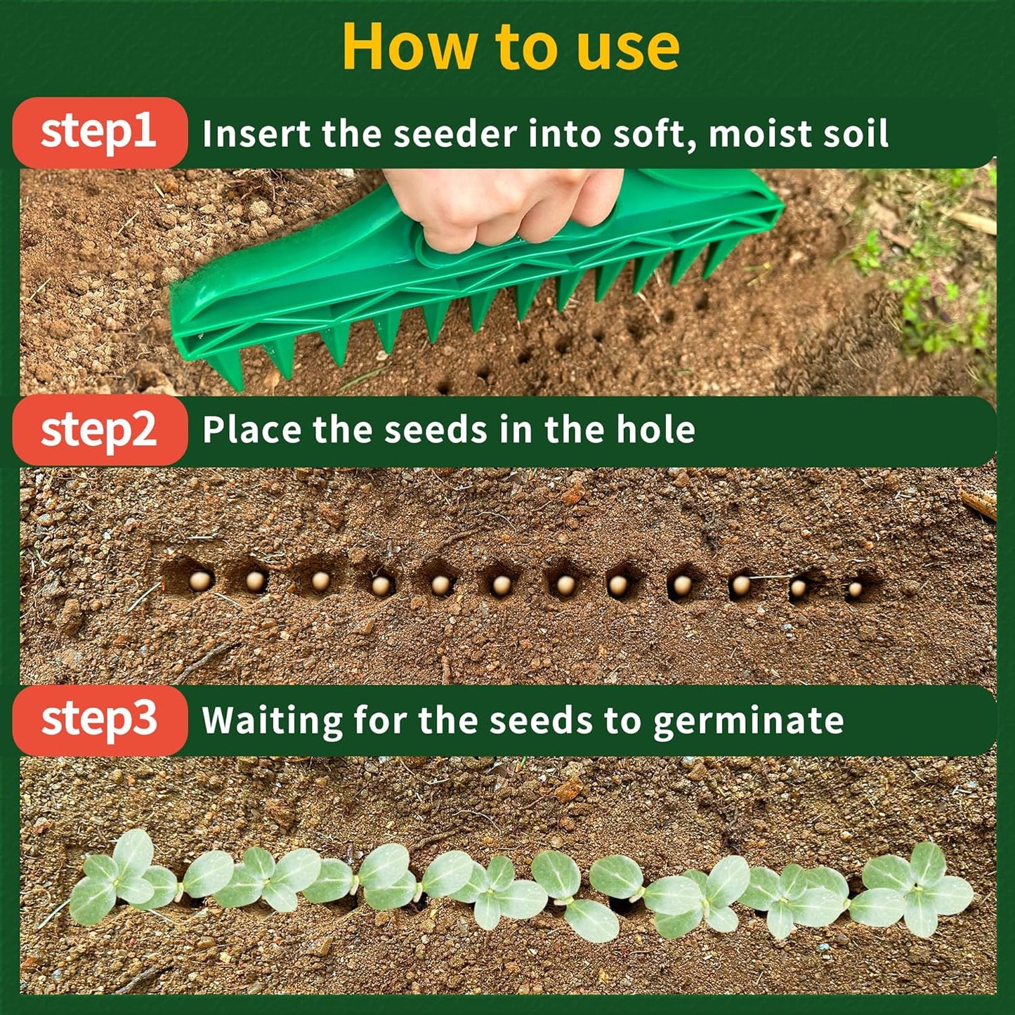 Transform Your Garden🌱 - ✨Professional Garden Dibber – Effortless Seed Planting Tool