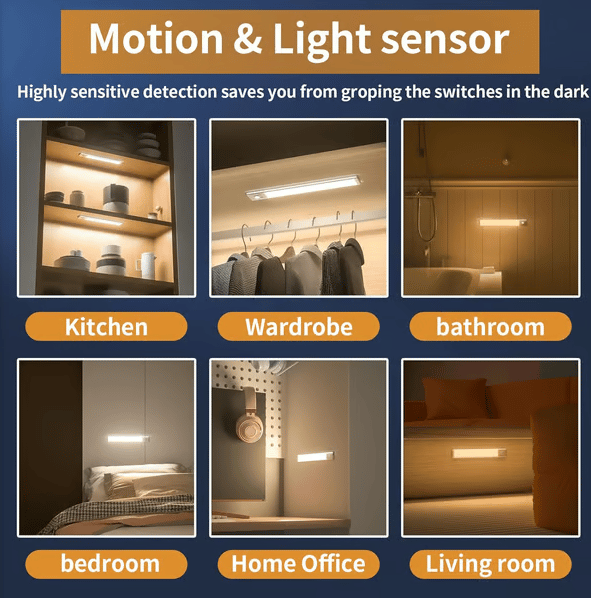 🔥Punch-free Smart Sensor Magnetic Rechargeable LED Lights