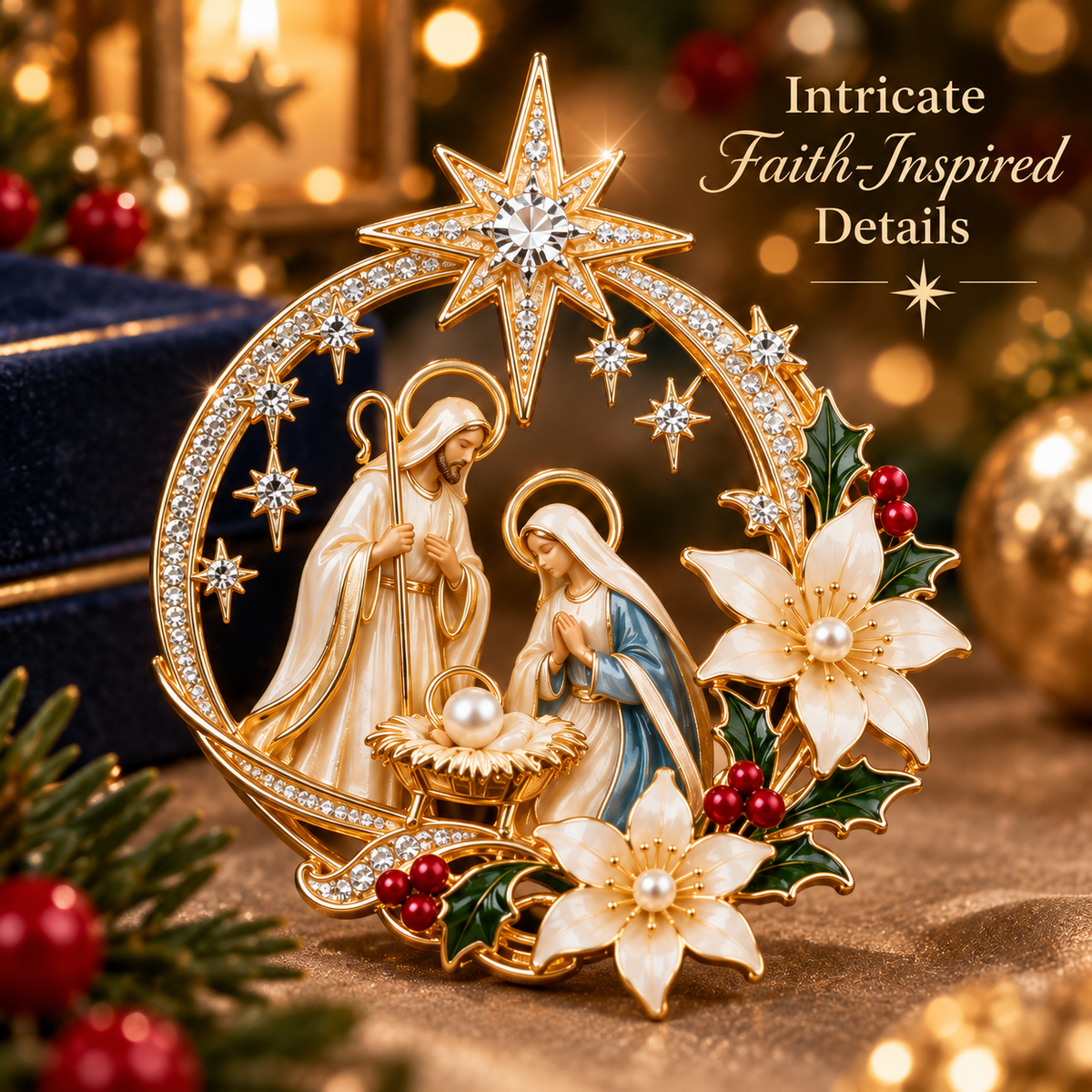 ✨Last Day 49% OFF✨ Bethlehem Star Blessing Brooch™ – Nativity Christmas Faith Gift