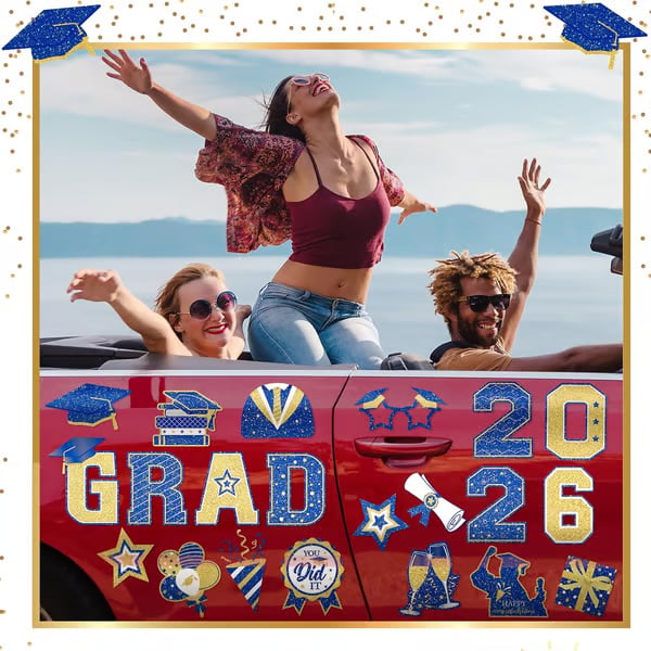 🎓 2026 Grad Car Magnets 🧲 – 30-Piece Set for Celebration Decor (Cars, Fridges & More) 🎁Buy 2 Free Shipping