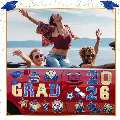 🎓 2026 Grad Car Magnets 🧲 – 30-Piece Set for Celebration Decor (Cars, Fridges & More) 🎁Buy 2 Free Shipping