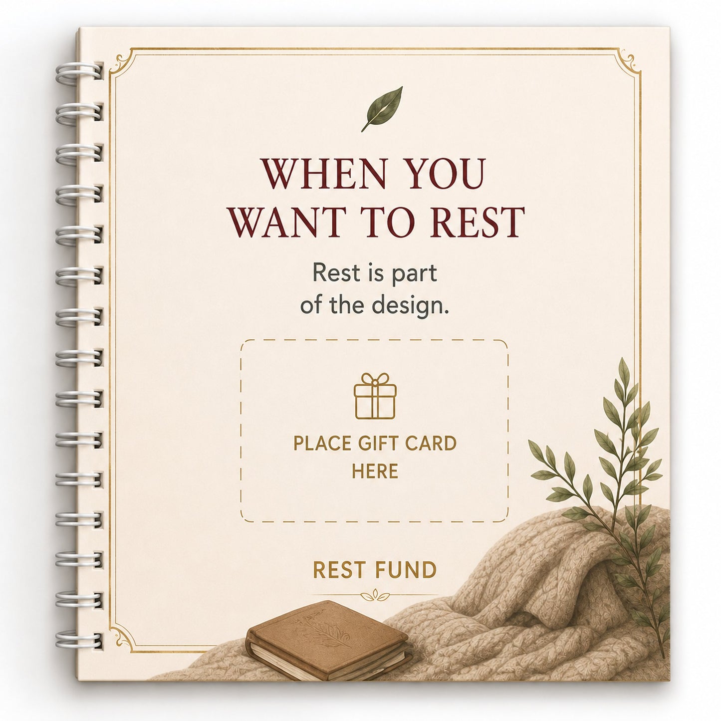 ✝️ FAITH GIFT CARD BOOK 📖 14 Themed Pages, Hardcover & Durability Line