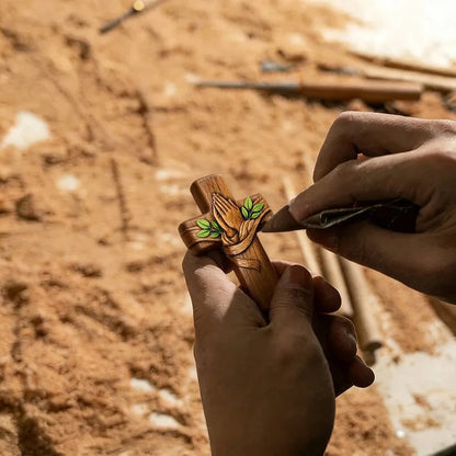 🔥Last Day SALE 50% OFF-✝️Handcrafted Pocket Prayer Wooden Cross